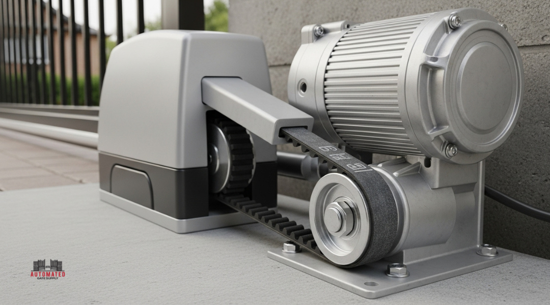 Automatic sliding gate operator making grinding and squealing noises from worn parts