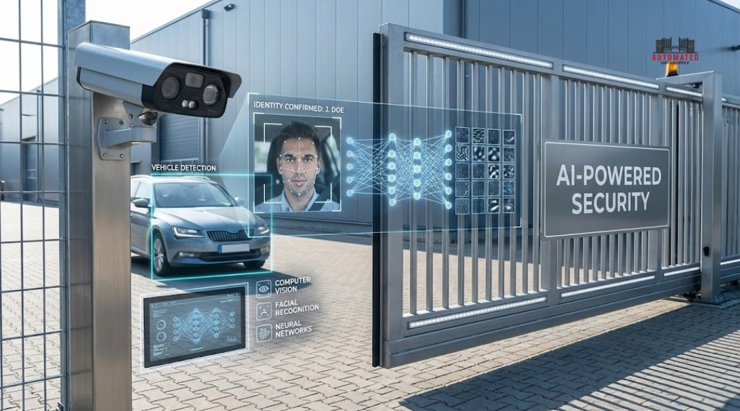 AI-powered automated gate system with computer vision and facial recognition technology