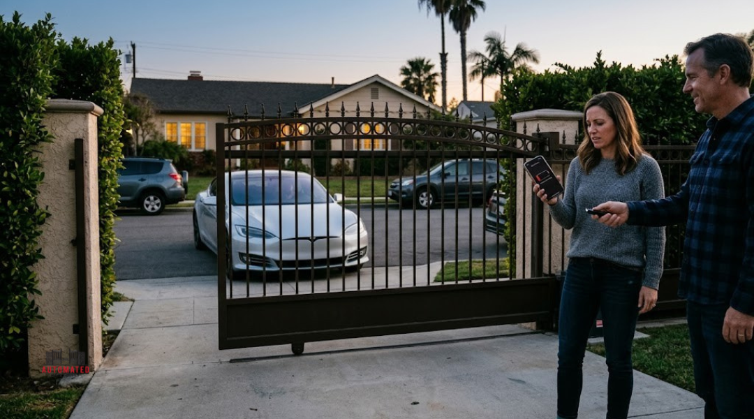 Gate access affected by smartphone signal loss and low battery compared to traditional remote reliability