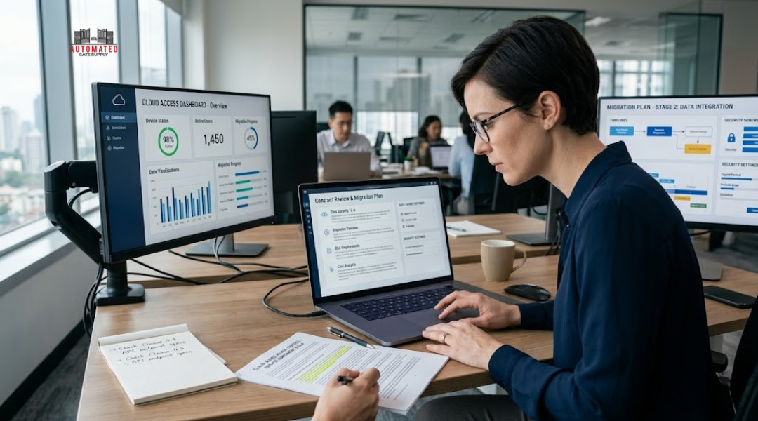 Evaluating cloud access control vendor options, data export, and system migration constraints